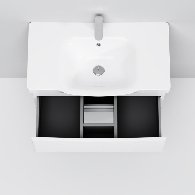 Тумба с раковиной Am.Pm Like M80-FHX0802-WC0802, 80 см, подвесная, белая