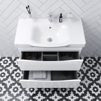 Тумба с раковиной Am.Pm Like M80-FHX0802-WC0802, 80 см, подвесная, белая