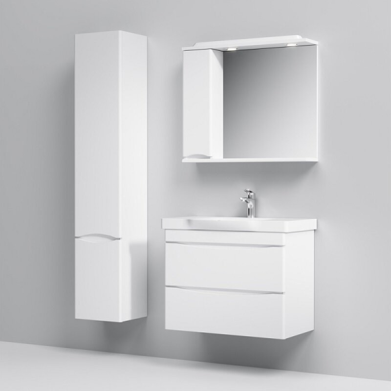 Тумба с раковиной Am.Pm Like M80-FHX0802-WC0802, 80 см, подвесная, белая