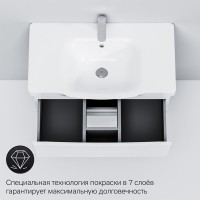 Тумба под раковину Am.Pm Like 80 подвесная, белый глянец M80FHX0802WG