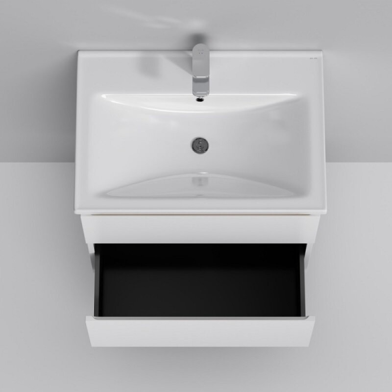 Тумба с раковиной Am.Pm X-Joy M85A-FHX0652-WC0652WG, 65 см, подвесная, белая