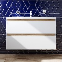 Тумба с раковиной Am.Pm X-Joy M85A-FHX1002-WC1002WG, 100 см, подвесная, белая