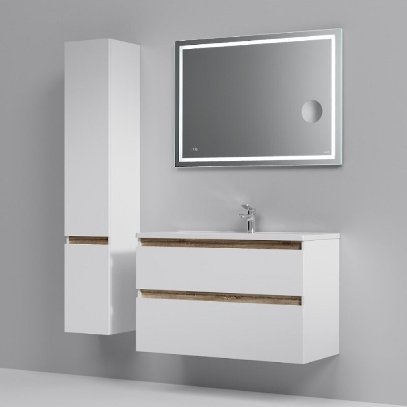 Тумба с раковиной Am.Pm X-Joy M85A-FHX1002-WC1002WG, 100 см, подвесная, белая