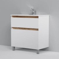 Тумба под раковину Am.Pm X-Joy M85AFSX0802WG, напольная, 80 см, 2 ящика, белый глянец