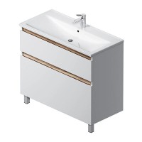 Тумба под раковину Am.Pm X-Joy M85AFSX1002WG, напольная, 100 см, 2 ящика, белый глянец