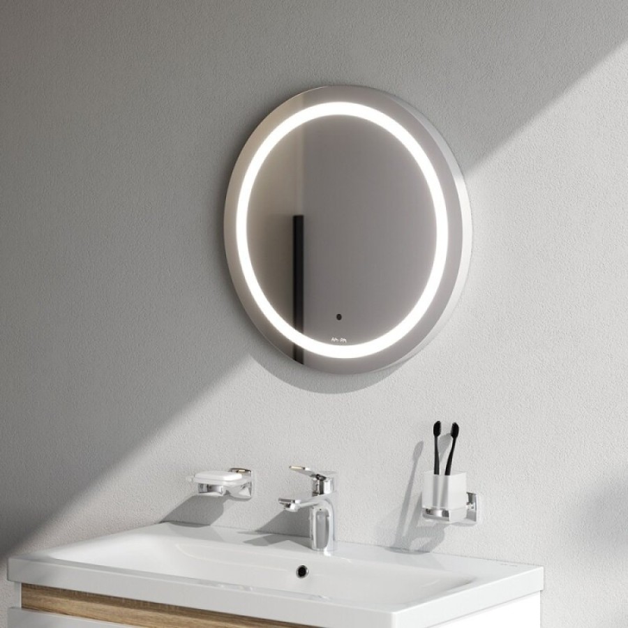 Зеркало Am.Pm X-Joy M85AMOX0501WG, 50 см, с LED-подсветкой, сенсорный выключатель