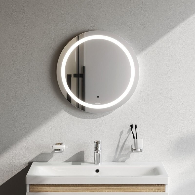 Зеркало Am.Pm X-Joy M85AMOX0501WG, 50 см, с LED-подсветкой, сенсорный выключатель