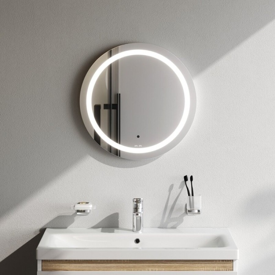 Зеркало Am.Pm X-Joy M85AMOX0501WG, 50 см, с LED-подсветкой, сенсорный выключатель