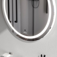 Зеркало Am.Pm X-Joy, 65 см, LED-подсветка, с диммером, цвет серебристый, M85AMOX0651WG
