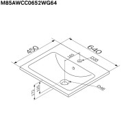 Раковина Am.Pm X-Joy M85AWCC0652WG64 65 см, белый глянцевый
