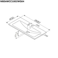 Раковина мебельная Am.Pm X-Joy M85AWCC1002WG64, 100 см, керамика, цвет белый