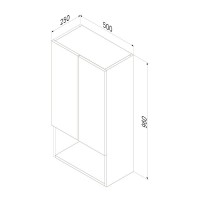 Шкаф подвесной Am.Pm X-Joy M85CHX05021WG, 50 см, с нишей, Flat Pack, цвет белый глянец