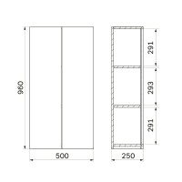 Шкаф подвесной Am.Pm X-Joy M85CHX0502WG, 50 см, Flat Pack, цвет белый глянец