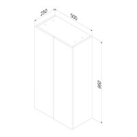 Шкаф подвесной Am.Pm X-Joy M85CHX0502WG, 50 см, Flat Pack, цвет белый глянец