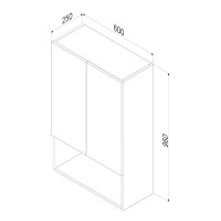 Шкаф подвесной Am.Pm X-Joy M85CHX06021WG, 60 см, с нишей, Flat Pack, цвет белый глянец