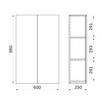 Шкаф Am.Pm X-Joy M85CHX0602WG, подвесной, 60 см, Флэт-пэк (Flat Pack), белый глянец