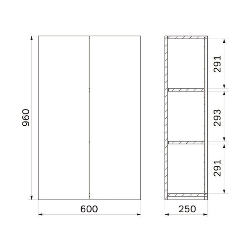 Шкаф Am.Pm X-Joy M85CHX0602WG, подвесной, 60 см, Флэт-пэк (Flat Pack), белый глянец
