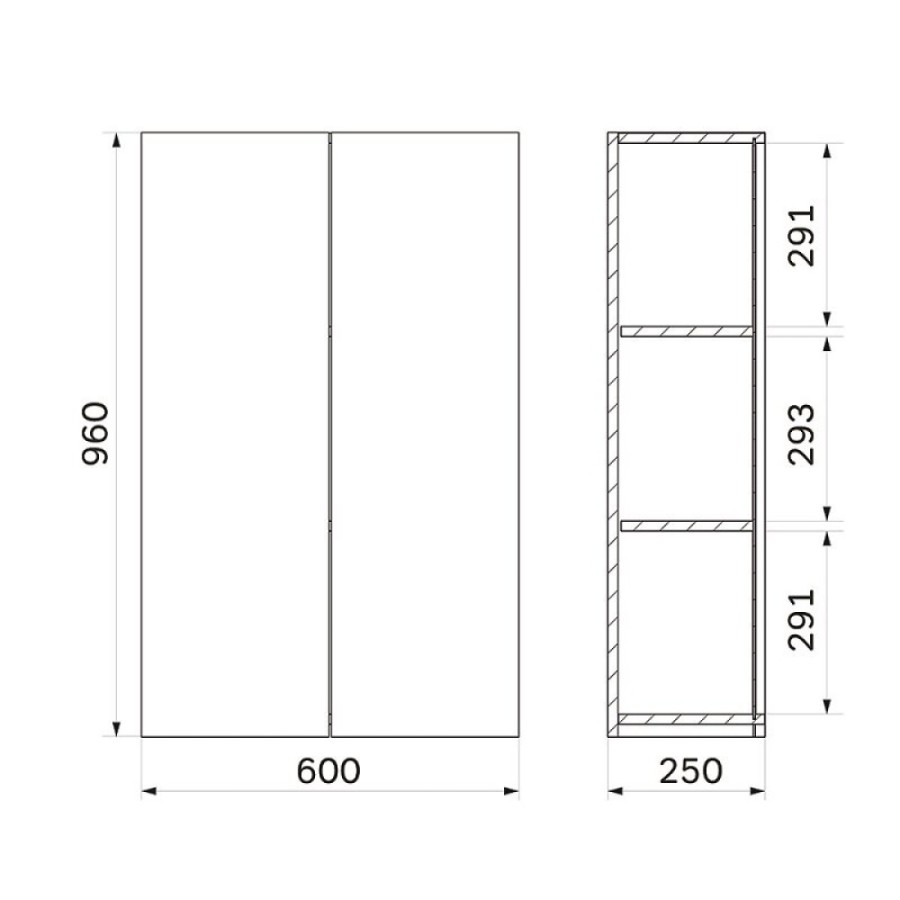 Шкаф Am.Pm X-Joy M85CHX0602WG, подвесной, 60 см, Флэт-пэк (Flat Pack), белый глянец