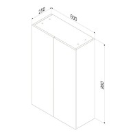 Шкаф Am.Pm X-Joy M85CHX0602WG, подвесной, 60 см, Флэт-пэк (Flat Pack), белый глянец