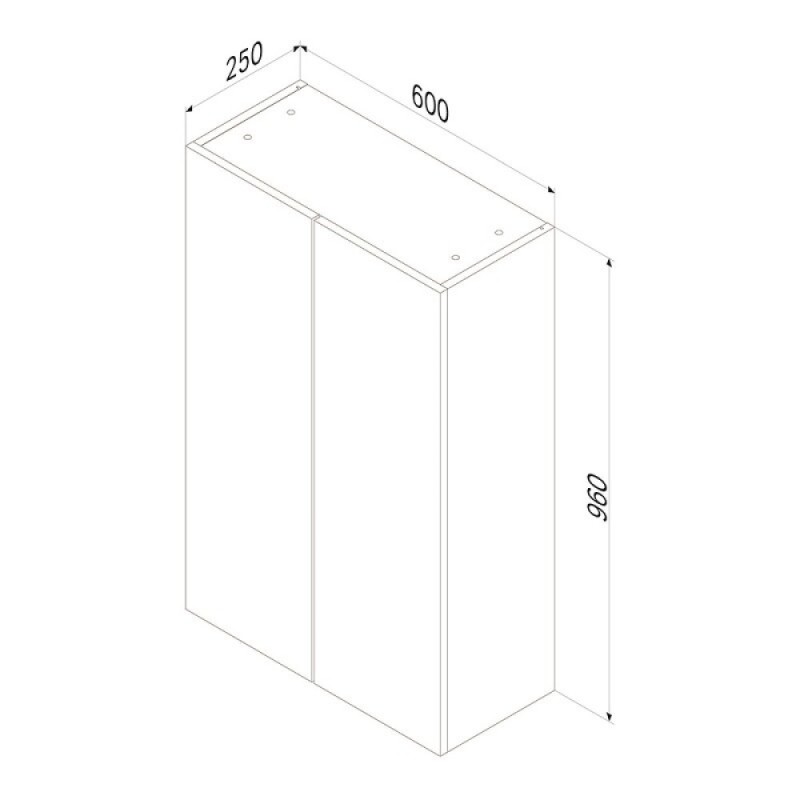 Шкаф Am.Pm X-Joy M85CHX0602WG, подвесной, 60 см, Флэт-пэк (Flat Pack), белый глянец