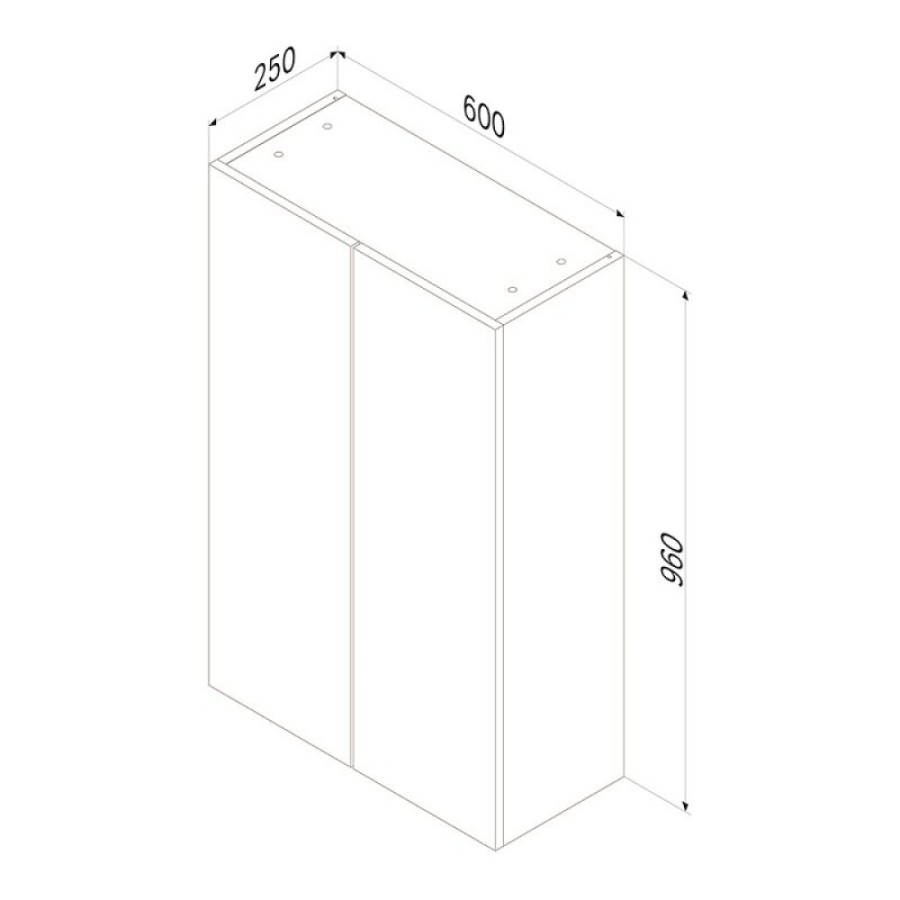 Шкаф Am.Pm X-Joy M85CHX0602WG, подвесной, 60 см, Флэт-пэк (Flat Pack), белый глянец