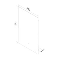 Зеркало сенсорное Am.Pm X-Joy M85MOX10501S с LED-подсветкой