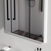 Зеркало Am.Pm X-Joy, 55 см, LED-подсветка, с диммером, цвет серебристый, M85MOX10551S