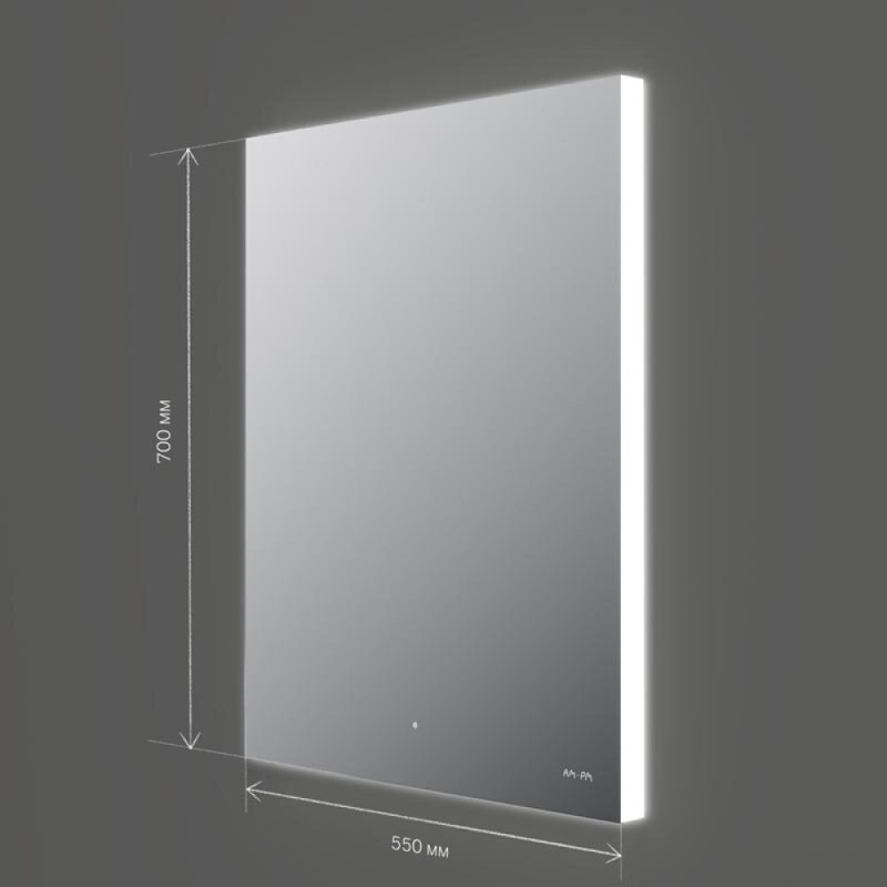 Зеркало Am.Pm X-Joy, 55 см, LED-подсветка, с диммером, цвет серебристый, M85MOX10551S