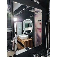 Зеркало Am.Pm X-Joy, 55 см, LED-подсветка, с диммером, цвет серебристый, M85MOX10551S