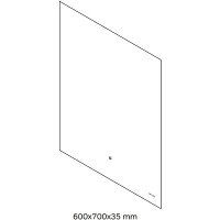 Зеркало интерьерное Am.Pm X-Joy M85MOX10601S, 60 см, с LED-подсветкой, сенсорный выключатель