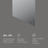 Зеркало интерьерное Am.Pm X-Joy M85MOX10601S, 60 см, с LED-подсветкой, сенсорный выключатель