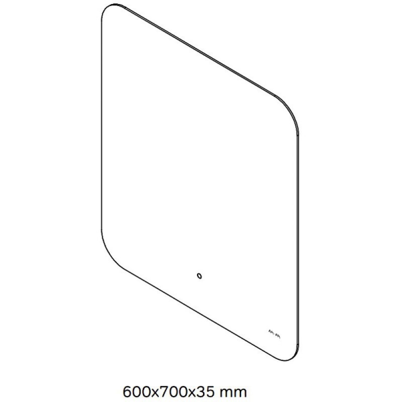 Зеркало интерьерное Am.Pm X-Joy M85MOX10601S1, 60 см, с LED-подсветкой, сенсорный выключатель