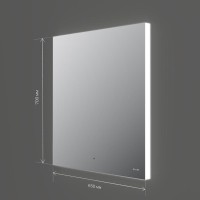 Зеркало Am.Pm X-Joy, 65 см, LED-подсветка, с диммером, цвет серебристый, M85MOX10651S