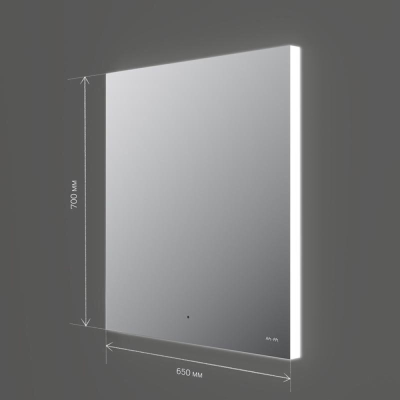 Зеркало Am.Pm X-Joy, 65 см, LED-подсветка, с диммером, цвет серебристый, M85MOX10651S