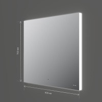 Зеркало Am.Pm X-Joy, 80 см, LED-подсветка, с диммером, цвет серебристый, M85MOX10801S