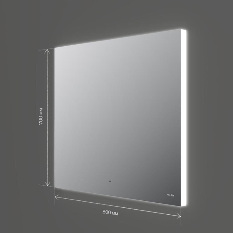 Зеркало Am.Pm X-Joy, 80 см, LED-подсветка, с диммером, цвет серебристый, M85MOX10801S