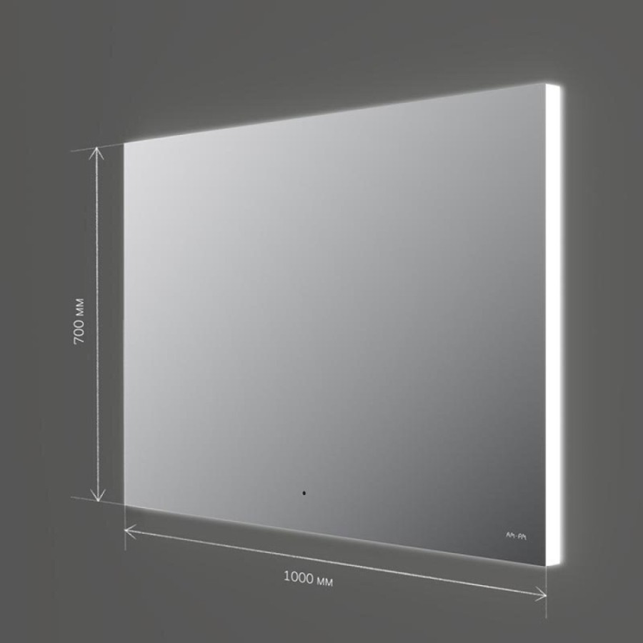 Зеркало Am.Pm X-Joy, 100 см, LED-подсветка, с диммером, цвет серебристый, M85MOX11001S