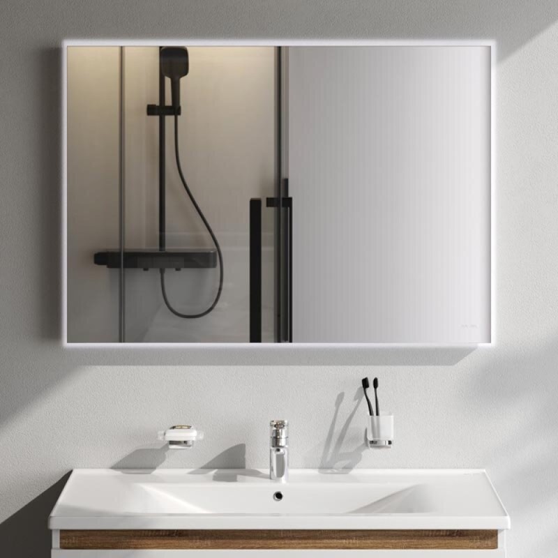 Зеркало Am.Pm X-Joy, 100 см, LED-подсветка, с диммером, цвет серебристый, M85MOX11001S