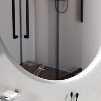 Зеркало Am.Pm X-Joy, 80 см, LED-подсветка, с диммером, цвет серебристый, M85MOX40801S