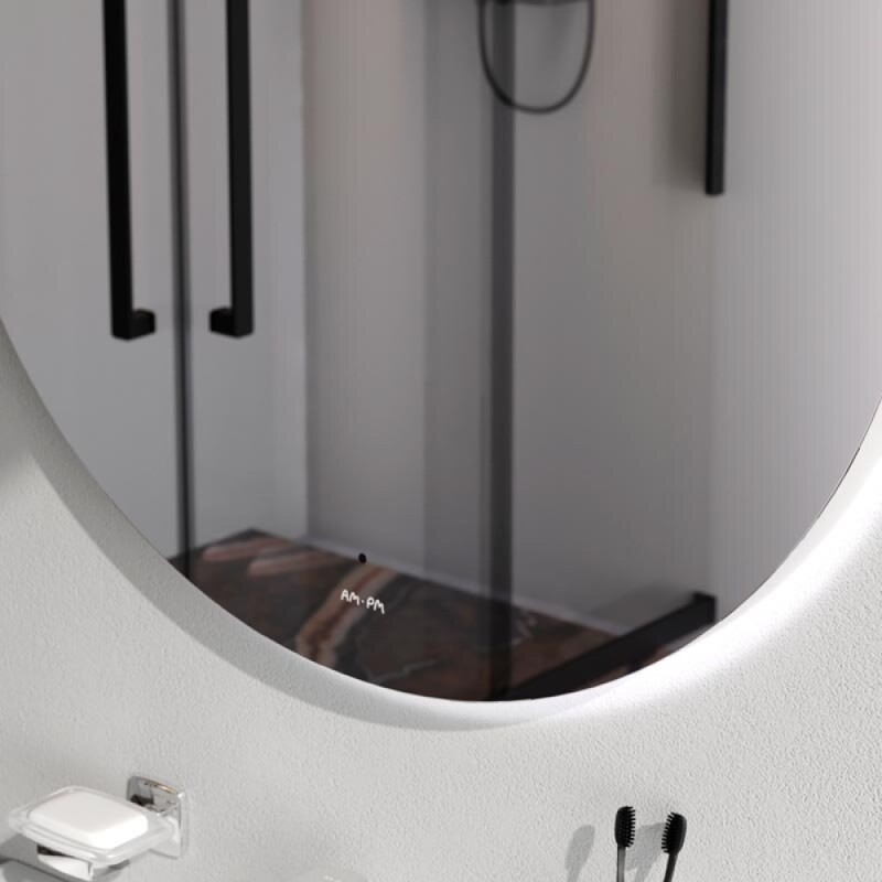 Зеркало Am.Pm X-Joy, 80 см, LED-подсветка, с диммером, цвет серебристый, M85MOX40801S