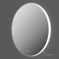 Зеркало Am.Pm X-Joy, 110 см, LED-подсветка, с диммером, цвет серебристый, M85MOX41101S