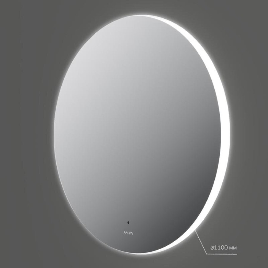 Зеркало Am.Pm X-Joy, 110 см, LED-подсветка, с диммером, цвет серебристый, M85MOX41101S
