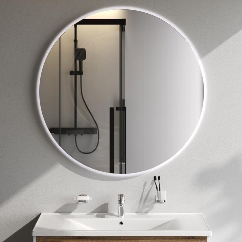 Зеркало Am.Pm X-Joy, 110 см, LED-подсветка, с диммером, цвет серебристый, M85MOX41101S