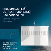 Тумба под раковину Am.Pm Func M8FFUX1002WM, 100 см, 2 ящика, подвесная/напольная, цвет белый матовый