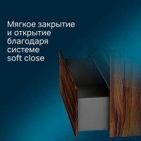Тумба под раковину Am.Pm Func, 120 см, подвесная/напольная, темное дерево, M8FFUX1201OF