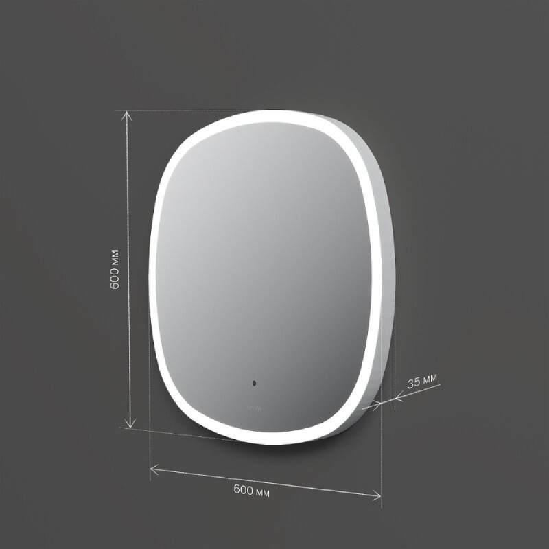 Зеркало Am.Pm X-Joy M8FMOX0601WGS, 60 см, с LED-подсветкой, сенсорный выключатель