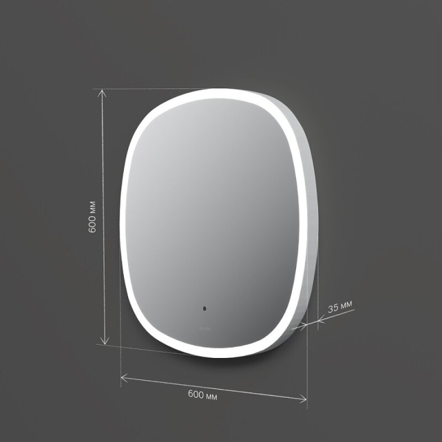 Зеркало Am.Pm X-Joy M8FMOX0601WGS, 60 см, с LED-подсветкой, сенсорный выключатель