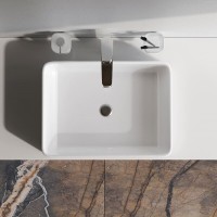 Раковина Am.Pm Func M8FWCC10500WG, 50 см, фарфор, белая