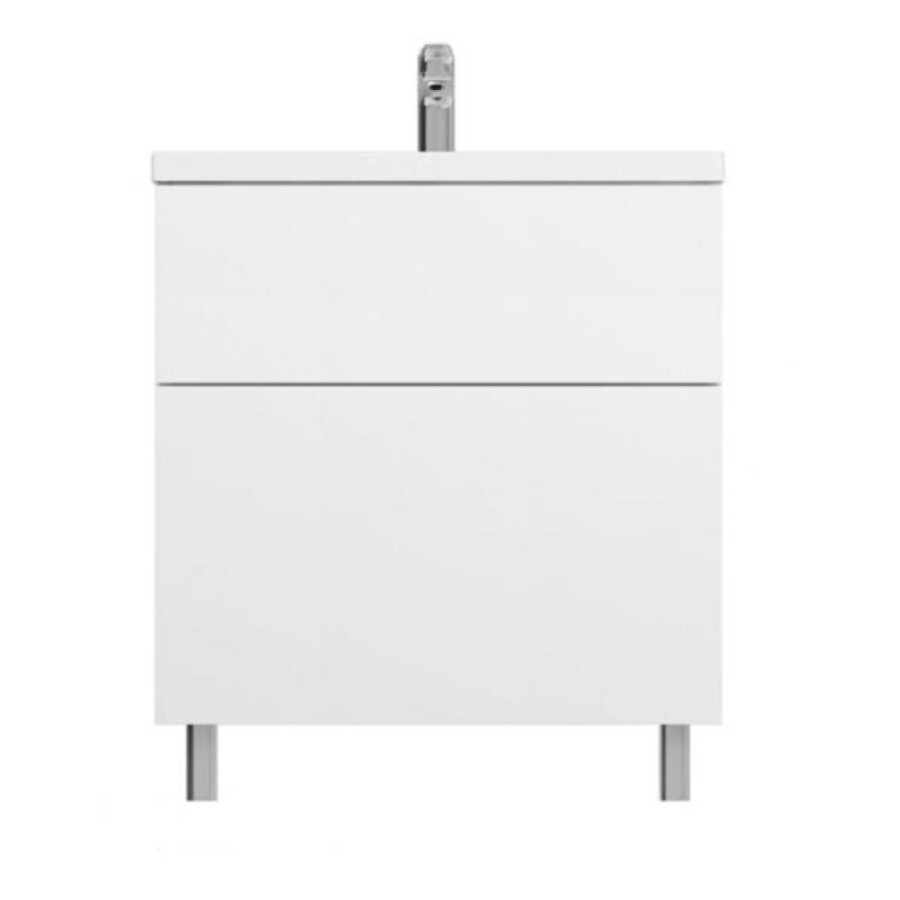 Тумба с раковиной Am.Pm Gem M90-FSX0752-WC0752WG, 75 см, напольная, Push to Open, белая