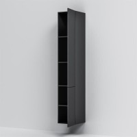 Шкаф-пенал Am.Pm Gem подвесной, правый, 30 см, черный матовый, M90CHR0306BM